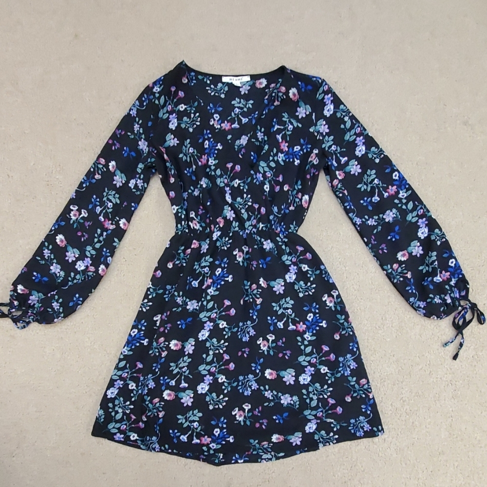Black dress with flower